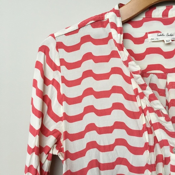 ANTHROPOLOGIE Isabella Sinclair, chevron tunic, XS - Picture 1 of 5